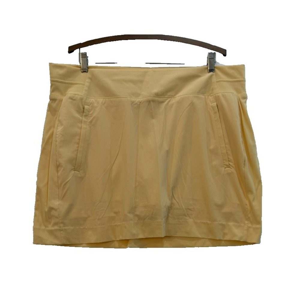 Athleta Size 18 Brooklyn Skort Tennis‎ Pickleball Sports Stretch Pockets Yellow